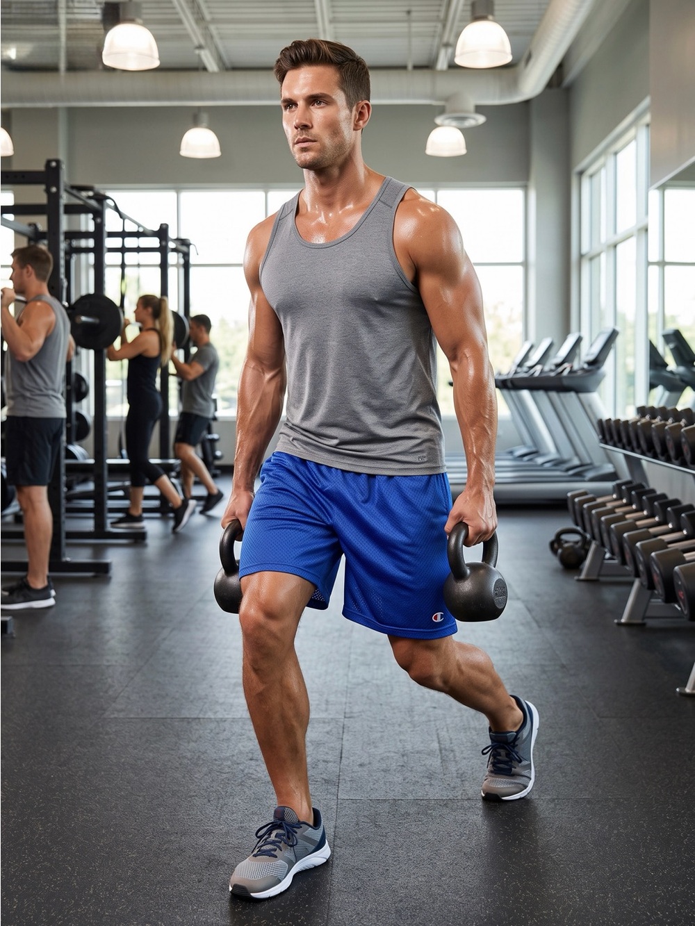 Champion Men's Royal Blue Athletic Shorts